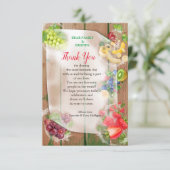 Cartons Réponse Merci des fruits tropicaux salants (Debout devant)