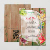 Cartons Réponse Merci des fruits tropicaux salants (Devant / Derrière)