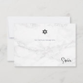 Cartons Réponse Merci en marbre PixDezines pour Bar Mitzvah (Dos)