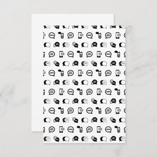 Cartons Réponse Messagerie textuelle portable amusante COULEUR BG  (Devant / Derrière)