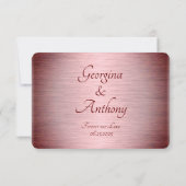 Cartons Réponse Métal brossé Rose Bourgogne (Dos)