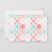 Cartons Réponse Mexique aquarelle tropicale QR destination mariage (Dos)