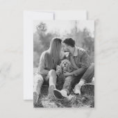 Cartons Réponse Minimal and Chic | Black and White Wedding (Dos)