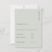 Cartons Réponse Minimal & Chic Light Sage Modern Simple Wedding (Devant)