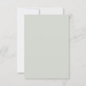 Cartons Réponse Minimal & Chic Light Sage Modern Simple Wedding (Dos)