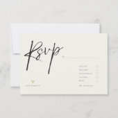 Cartons Réponse Minimal Elegant Calligraphy Typo Wedding  (Devant)