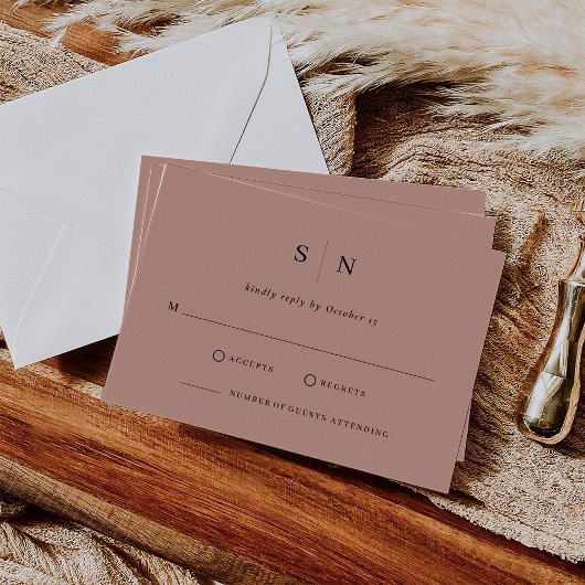 Cartons Réponse Minimal et chic | Mariage en terre cuite