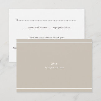 Cartons Réponse Minimal Modern Wedding | Neutral Greige Floral
