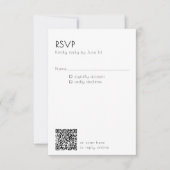 Cartons Réponse Minimal QR Code Mailing Wedding Details Modern  (Devant)