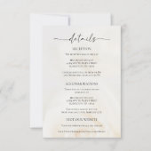Cartons Réponse Minimal White Rose Wedding Details Enclosure Card (Devant)