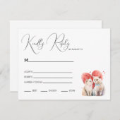 Cartons Réponse Minimalisme avec un Mariage de chats (Devant / Derrière)