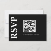 Cartons Réponse Minimalist Black and White Text Based QR CODE (Devant)