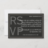 Cartons Réponse Minimalist Black Tie Formal Wedding QR Code (Devant)