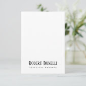 Cartons Réponse Minimalist Plain Black & White Modern Plain (Debout devant)