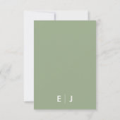 Cartons Réponse Minimaliste Vert Sauge (Dos)