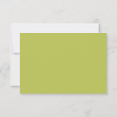 Cartons Réponse Minimalistic Bright Lime Green Wedding (Dos)