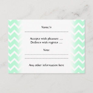Cartons Réponse Mint Green Zigzag Chevron Stripes.