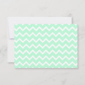 Cartons Réponse Mint Green Zigzag Chevron Stripes. (Dos)