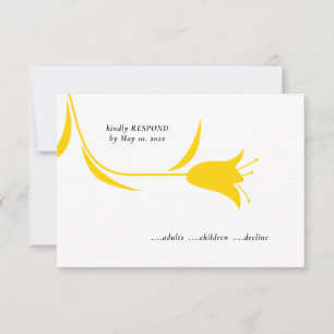 CARTONS RÉPONSE MOD JAUNE MARIAGE TULIP