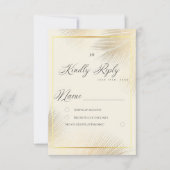 Cartons Réponse Modern Beach Coastal Frame Wedding   (Devant)