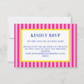 Cartons Réponse Modern Bold Bright Vibrant Colorful Stripe Wedding (Devant)