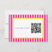Cartons Réponse Modern Bold Bright Vibrant Colorful Stripe Wedding (Dos)
