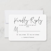 Cartons Réponse Modern Chic Simple Minimal Memories Memorial Répon (Devant)