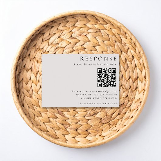 Cartons Réponse Modern Elegance WeddinRSVP QR Code Card