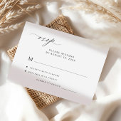 Cartons Réponse Modern elegant minimalist white wedding