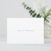 Cartons Réponse Modern Elegant Plain Simple Professional Name (Debout devant)
