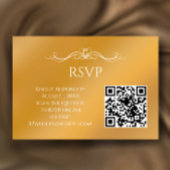 Cartons Réponse Modern Gold Gradient Custom QR Code Wedding