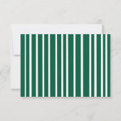 Cartons Réponse Modern Green Striped Graduation Party QR Code (Dos)