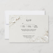Cartons Réponse Modern Luxury Elegant Floral Wedding (Devant)