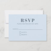 Cartons Réponse Modern Minimalist Bat Mitzvah Soft Blue Simple (Devant)