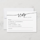 Cartons Réponse Modern Minimalist Classic QR code Boho Wedding (Devant)