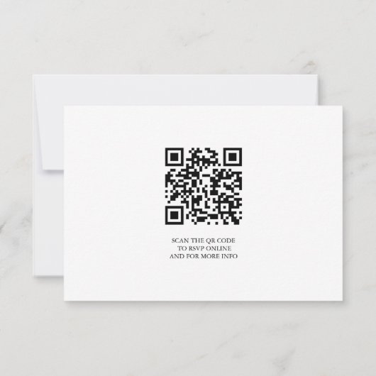 Cartons Réponse Modern Minimalist Classic QR code Boho Wedding (Dos)