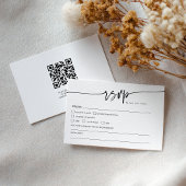 Cartons Réponse Modern Minimalist Classic QR code Boho Wedding