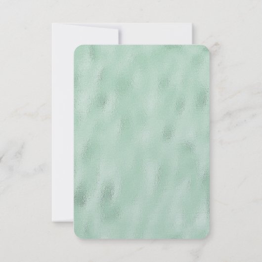 Cartons Réponse Modern Minimalist Emerald and Gold Wedding (Dos)