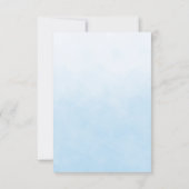 Cartons Réponse Modern Minimalist Gold and Blue Wedding (Dos)
