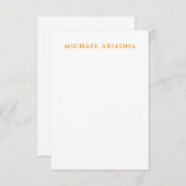 Cartons Réponse Modern Minimalist Simple Plain Own Name (Devant / Derrière)