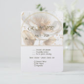 Cartons Réponse Modern Minimalist White and Gold Wedding (Debout devant)