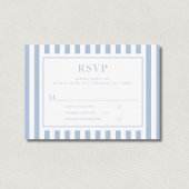 Cartons Réponse Modern Powder Blue Stripes Wedding 