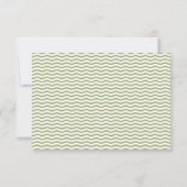 Cartons Réponse Modern Sage Green Wavy Stripe Wedding (Dos)