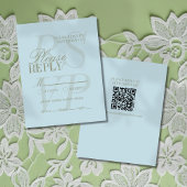 Cartons Réponse Modern Script Citrus Blue Formal Wedding