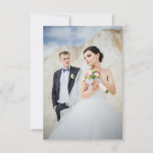 Cartons Réponse Modern Script Minimal Photo Arch Wedding QR code (Dos)