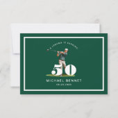 Cartons Réponse Modern Sport Golf 50th Birthday (Dos)