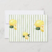 Cartons Réponse Modern Yellow Hand Written Stripe QR Code Wedding (Dos)