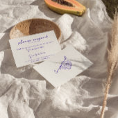 Cartons Réponse Moderne Bleu Main Tirée Rétro Fun Mariage funky am