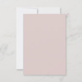 Cartons Réponse Moderne Blush rose simple mariage contemporain (Dos)