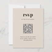 Cartons Réponse Moderne Brown tendance Mix Match Mariage QR Code (Devant)